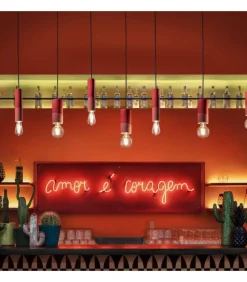 Lampada A Sospensione In Ceramica Smaltata Con Presa E27 Da Massimo 77W E Varie Finiture Disponibili.