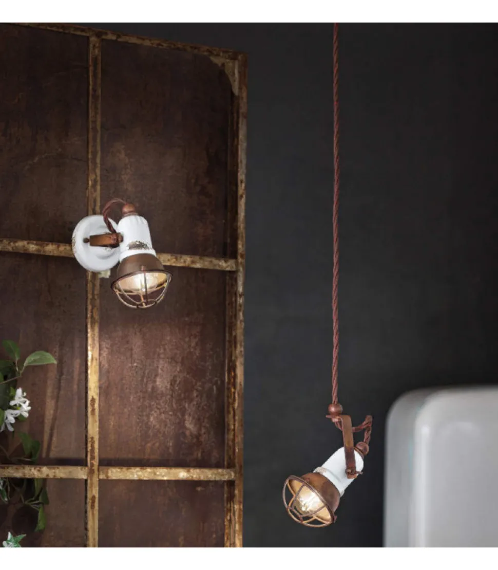 Lampada Sospensione Houston Di Ferroluce, Con Presa E14 E Potenza Massima Di 46W.