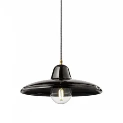 Lampada Sospesa Black&White, Progettata E Realizzata In Italia Da Ferroluce.