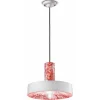 Lampada Sospesa In Ceramica Smaltata Con Fantasie Deco. Realizzata In Italia.