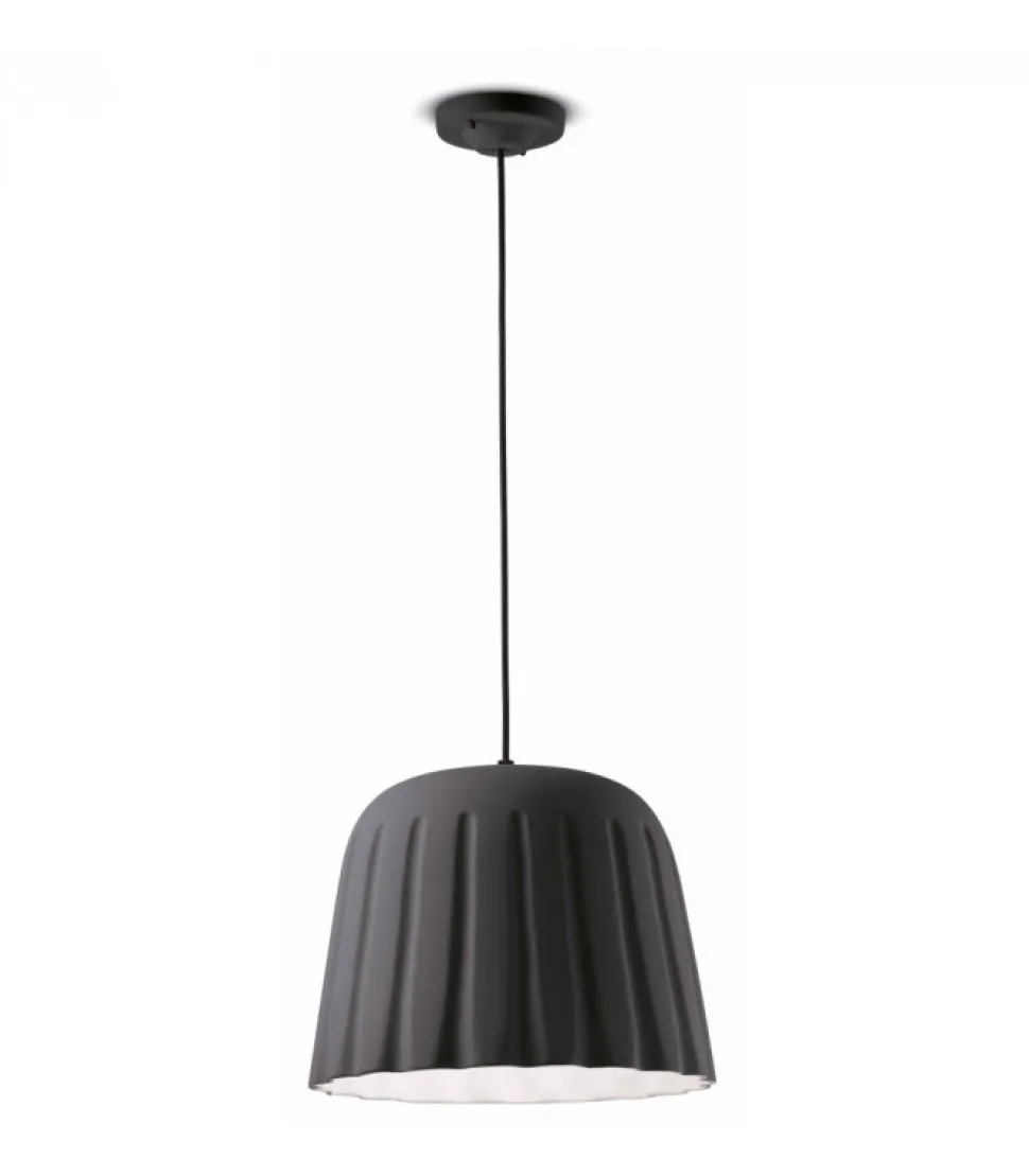 Lampada Sospesa In Ceramica Smaltata. Disponibile In Diverse Finiture, Made In Italy.