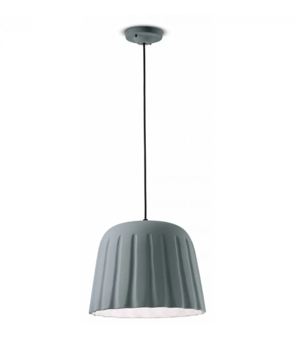 Lampada Sospesa In Ceramica Smaltata. Disponibile In Diverse Finiture, Made In Italy.