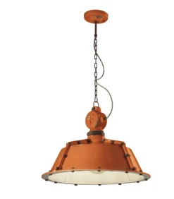 Lampada Sospesa Perth Di Ferroluce, In Ceramica Effetto Anticato Vintage, Realizzata In Italia.