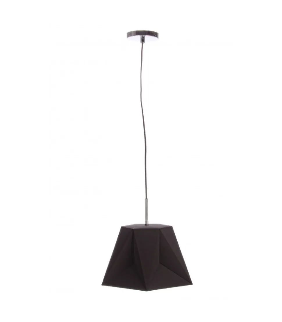 Lampadario Esagono Nero L