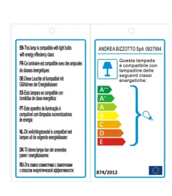 Lampadario 5Luci Bastia Legno Bianco