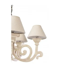 Lampadario 5Luci Bastia Legno Natura