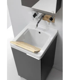 Lavanderia La11 Di Compab, Tutti Gli Elementi Essenziali Per Una Lavanderia Bella E Funzionale. Made In Italy.