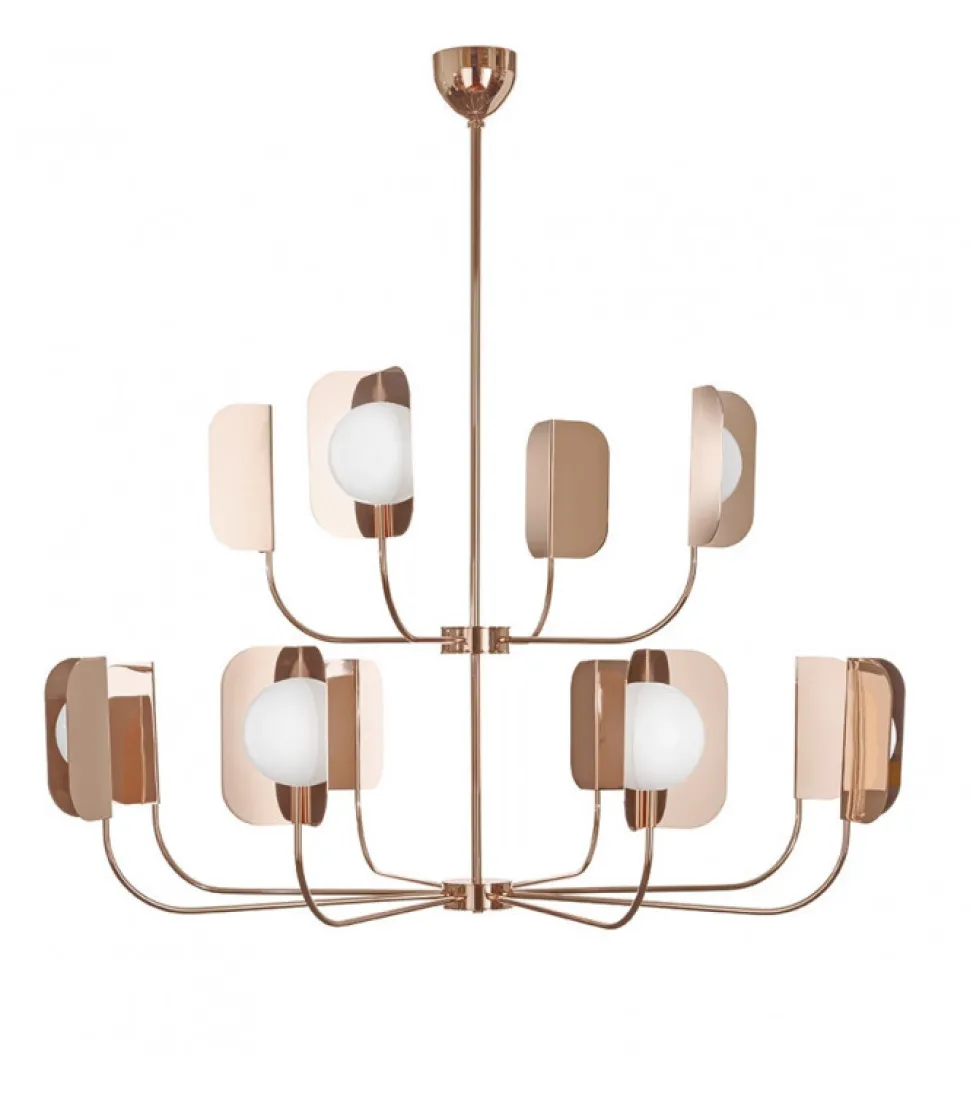 Leaf, Lampadario A 12 Luci Led