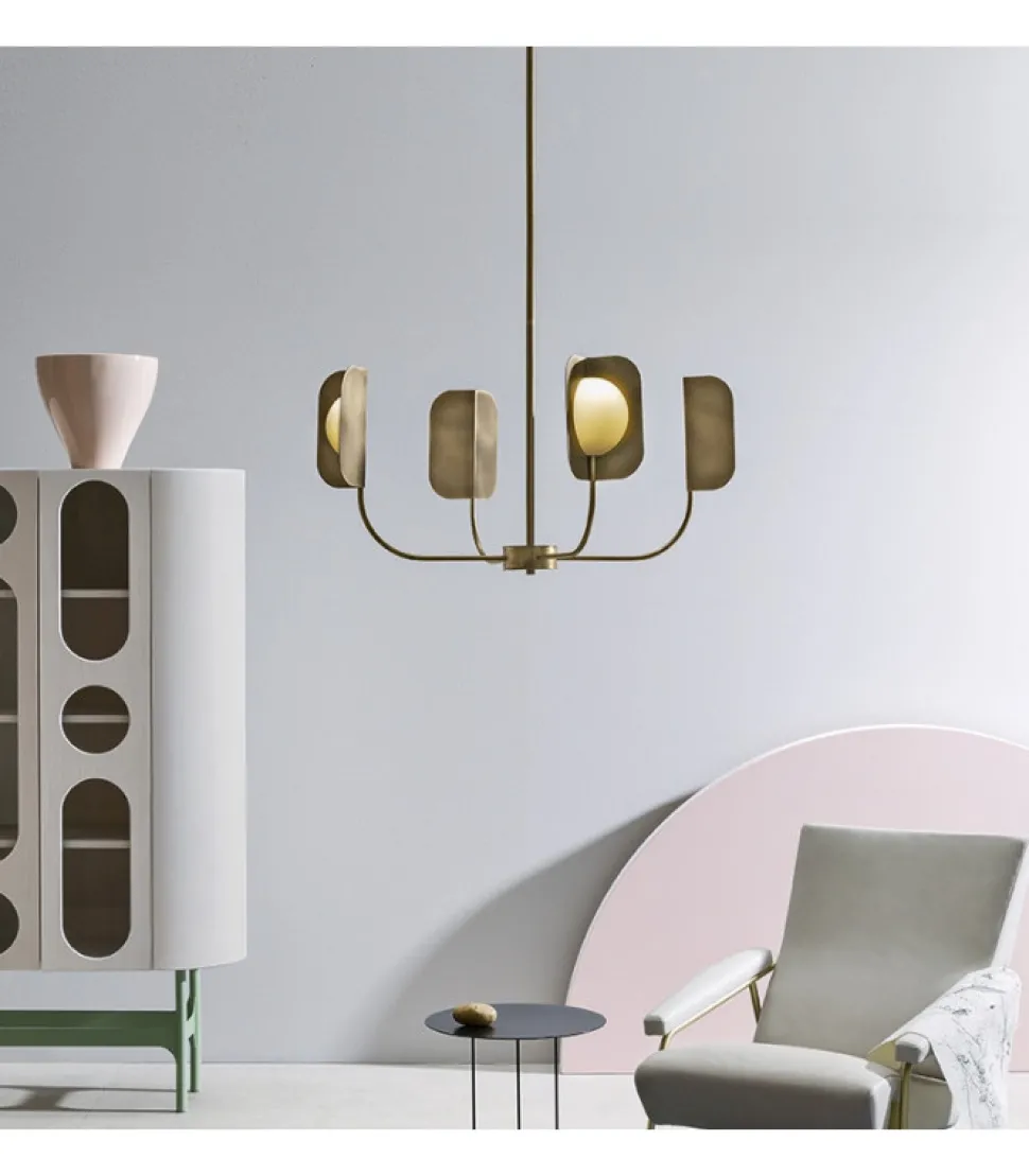 Leaf, Sospensione A 4 Luci Led