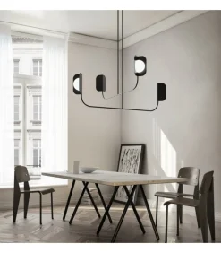 Leaf, Sospensione A 4 Luci Led