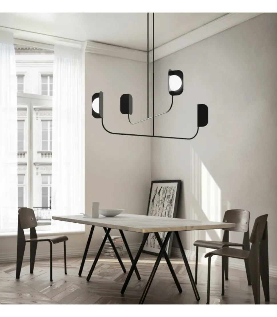 Leaf, Sospensione A 4 Luci Led