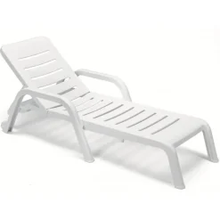 Lettino Casablanca In Polipropilene Per Outdoor, Venduto In Set Da 16 Pezzi.