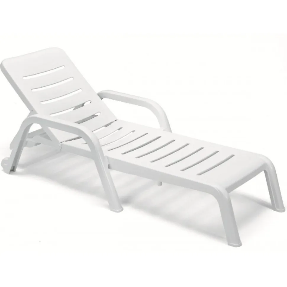 Lettino Casablanca In Polipropilene Per Outdoor, Venduto In Set Da 16 Pezzi.