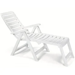 Lettino Cleopatra Di Scab, Realizzato In Italia In Tecnopolimero Per L'Outdoor.