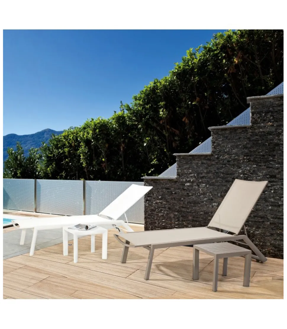 Lettino Cruise C-Ruote Bianco Gk50