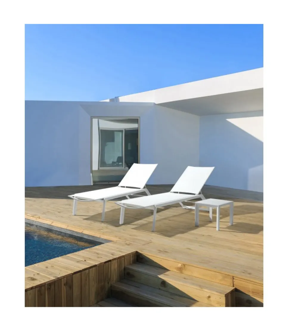 Lettino Cruise C-Ruote Bianco Gk50