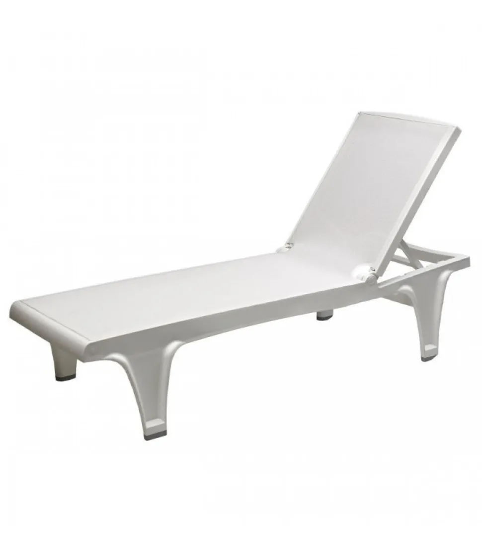 Lettino Prendisole Tahiti Di Scab, Con Struttura In Polipropilene Per Outdoor E Telo Traspirante E Idrorepellente.