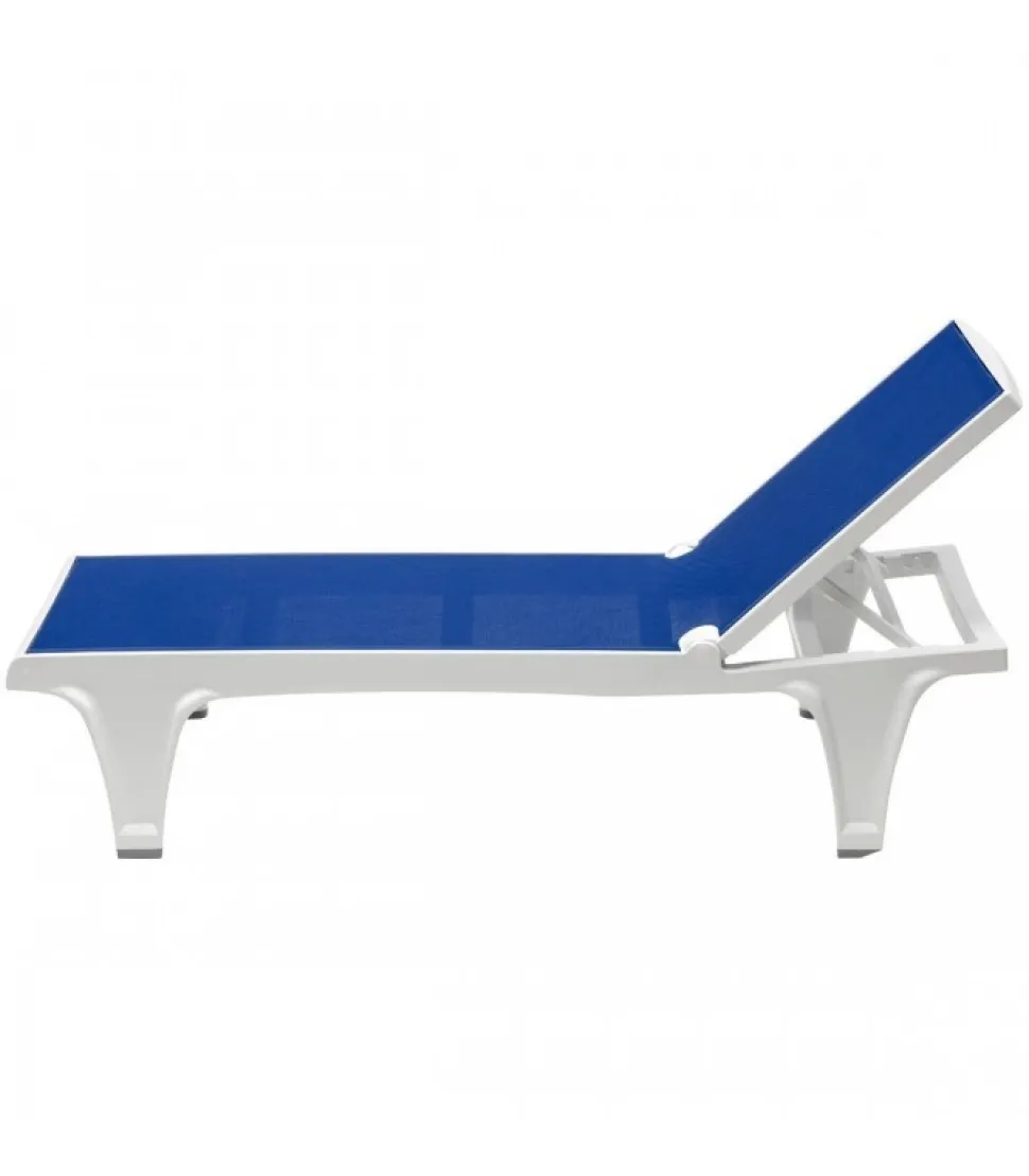 Lettino Prendisole Tahiti Di Scab, Con Struttura In Polipropilene Per Outdoor E Telo Traspirante E Idrorepellente.