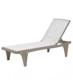 Lettino Prendisole Tahiti Di Scab, Con Struttura In Polipropilene Per Outdoor E Telo Traspirante E Idrorepellente.