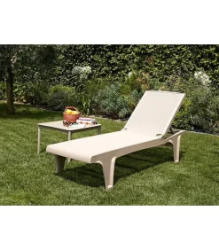 Lettino Prendisole Tahiti Di Scab, Con Struttura In Polipropilene Per Outdoor E Telo Traspirante E Idrorepellente.