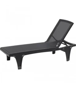 Lettino Prendisole Tahiti Di Scab, Con Struttura In Polipropilene Per Outdoor E Telo Traspirante E Idrorepellente.