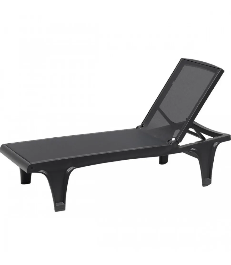 Lettino Prendisole Tahiti Di Scab, Con Struttura In Polipropilene Per Outdoor E Telo Traspirante E Idrorepellente.