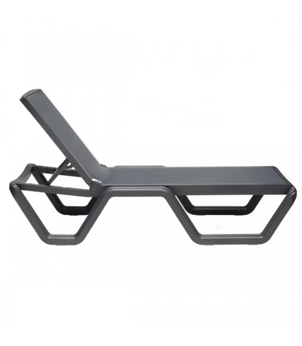 Lettino Vela Di Scab, Con Struttura In Polipropilene Per Outdoor E Telo Traspirante E Idrorepellente.