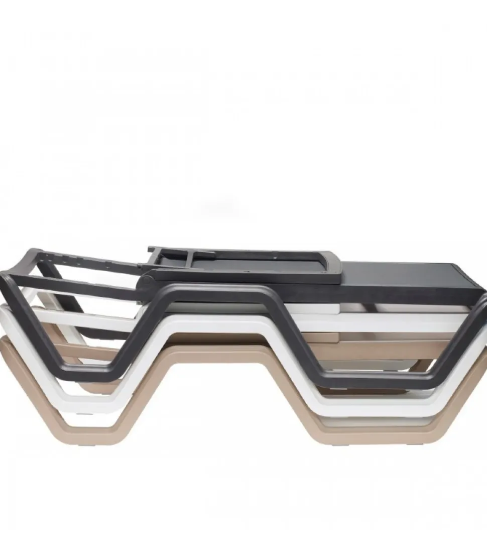 Lettino Vela Di Scab, Con Struttura In Polipropilene Per Outdoor E Telo Traspirante E Idrorepellente.