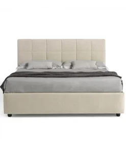 Letto Berlino Imbottito E Rivestito.