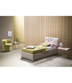 Letto Bloom Imbottito Con Secondo Letto Estraibile Bello E Pratico