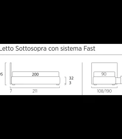 Letto Bloom Imbottito Con Secondo Letto Estraibile Bello E Pratico