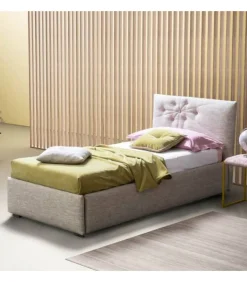 Letto Bloom Imbottito Con Secondo Letto Estraibile Bello E Pratico