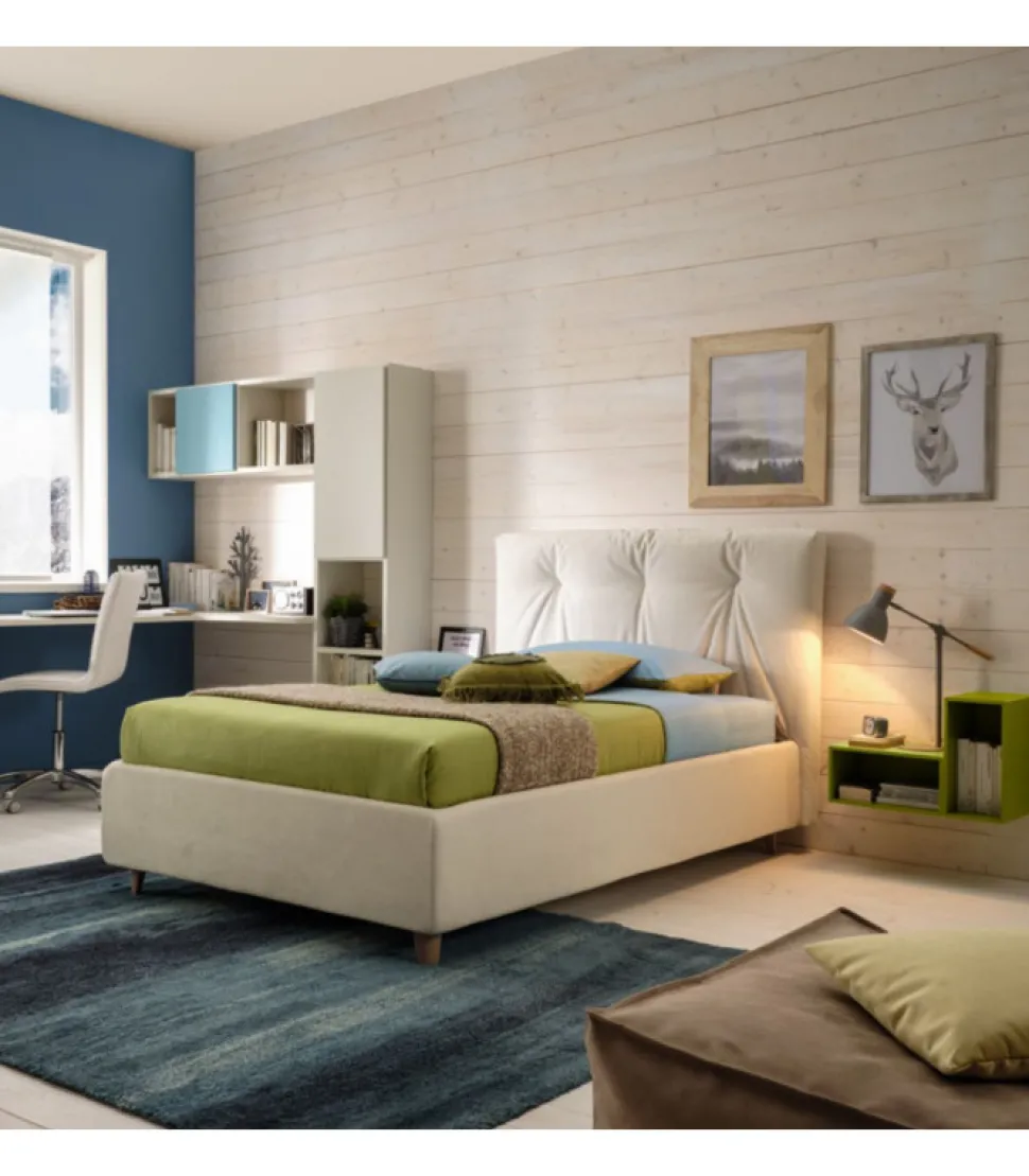 Letto Comfort Testata Step, Realizzato Interamente In Italia Da Moretti Compact.