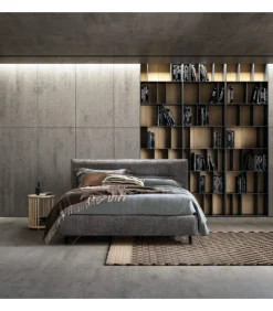 Letto Cut Di Samoa, Realizzato Interamente In Italia. Disponibile Con Contenitore O Fisso.