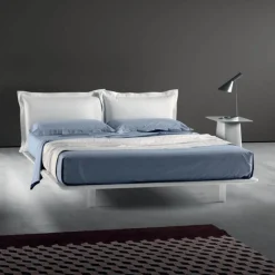 Letto Deep Con Piano Ortopedico In Multistrato Di Faggio Evaporato