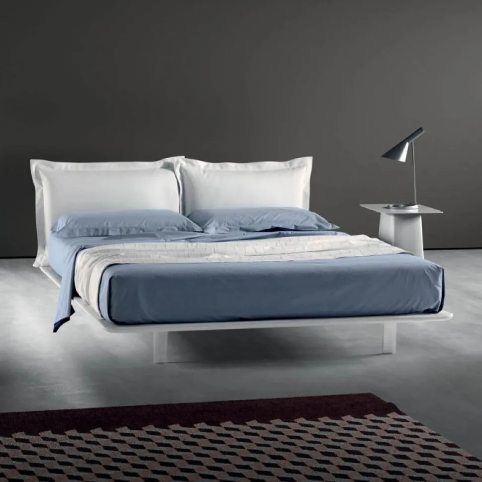 Letto Deep Con Piano Ortopedico In Multistrato Di Faggio Evaporato