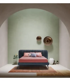 Letto Elysium Velvet Slim, Disponibile Anche Con Contenitore.