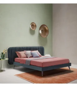 Letto Elysium Velvet Slim, Disponibile Anche Con Contenitore.