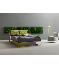 Letto Frame Double Di Samoa Con Struttura In Tubolare Di Metallo Colorato