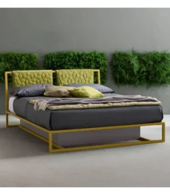 Letto Frame Double Di Samoa Con Struttura In Tubolare Di Metallo Colorato