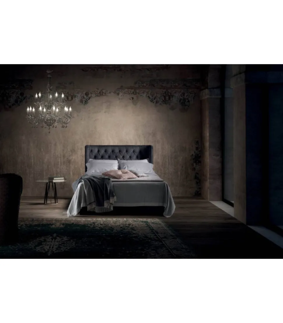 Letto Gem Con Contenitore Con La Struttura Completamente Imbottita