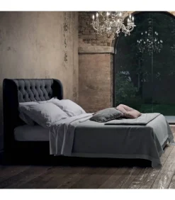 Letto Gem Con Contenitore Con La Struttura Completamente Imbottita