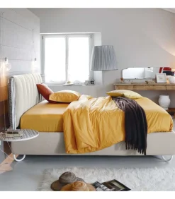 Letto Hug 01 Lines H27, Con Tessuti Sfoderabili.