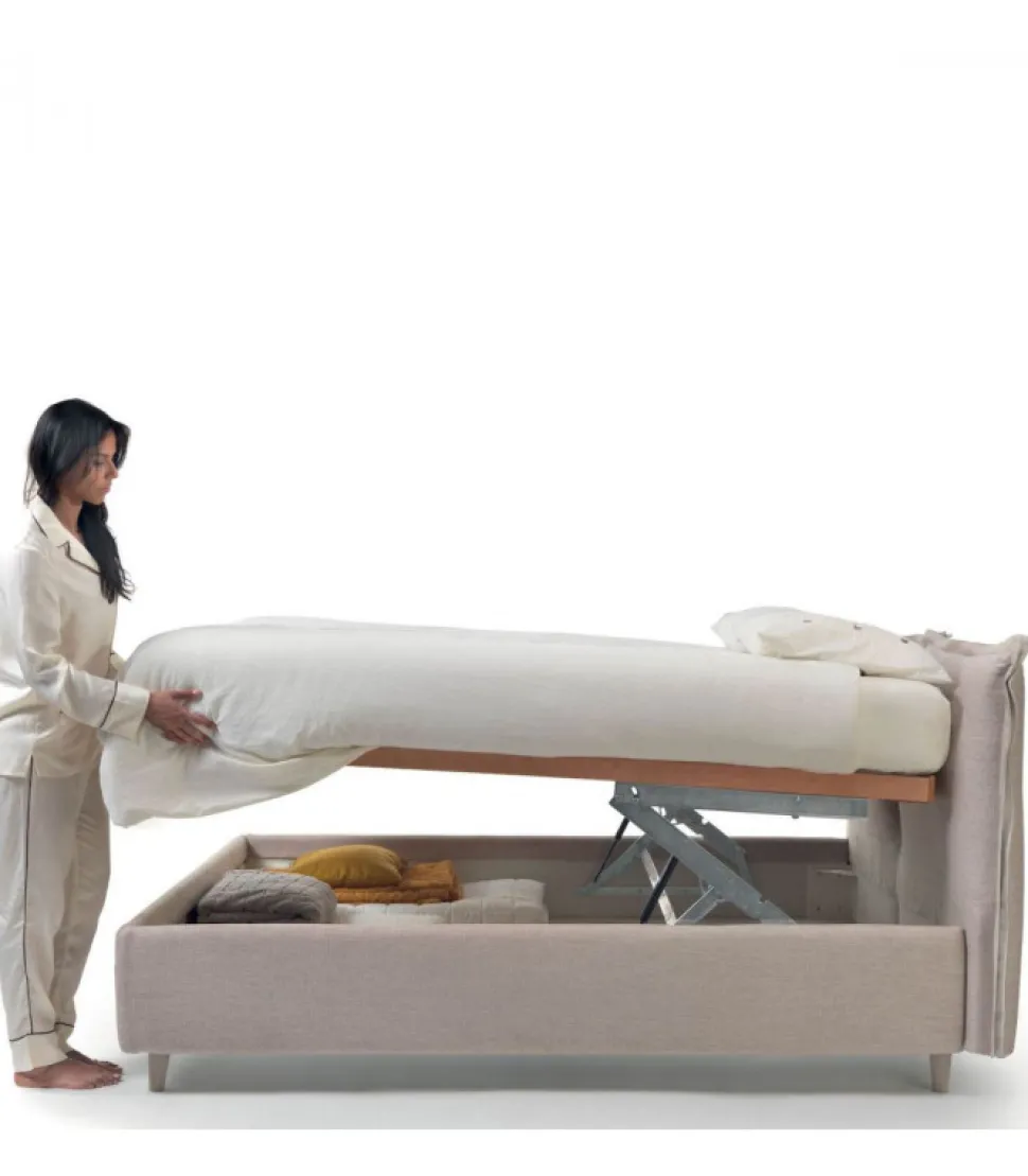Letto Imbottito Beatrice Con Contenitore