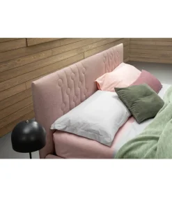 Letto Imbottito Con Contenitore Loop Compatto Con Testiera Trapuntata