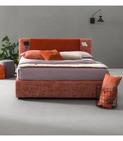 Letto Imbottito Con Contenitore Rift, Con Comode Tasche Portaoggetti