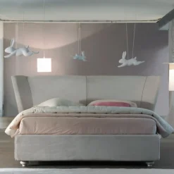 Letto Imbottito Giselle Plain Con Contenitore