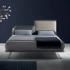 Letto Imbottito Just Di Samoa Con Piano Ortopedico E Testiera Reclinabile