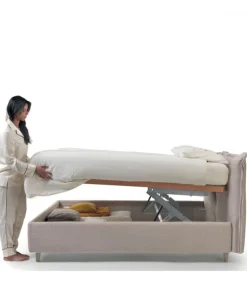Letto Imbottito Patricia Con Contenitore