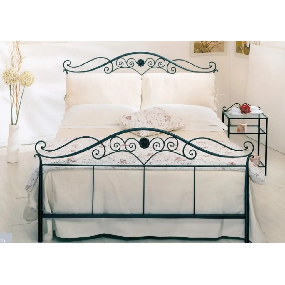 Letto In Ferro Matrimoniale Sorrento, Con Pediera O Giroletto